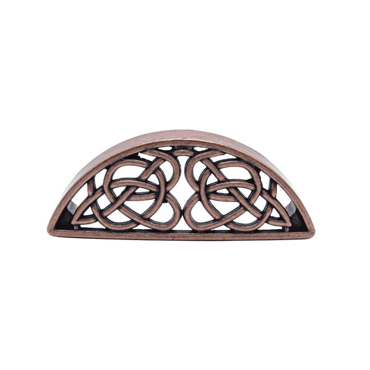 Celtic Style 3 13/16" Center to Center Copper Ox Cabinet Cup Pull