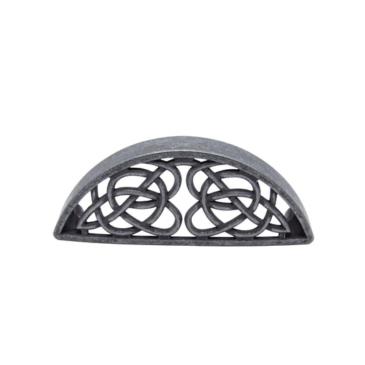 Celtic Style 3 13/16" Center to Center Pewter Ox Cabinet Cup Pull