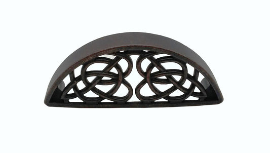 Celtic Style 3-13/16-in Center to Center Oil Rubbed Bronze Cup Cabinet Pull