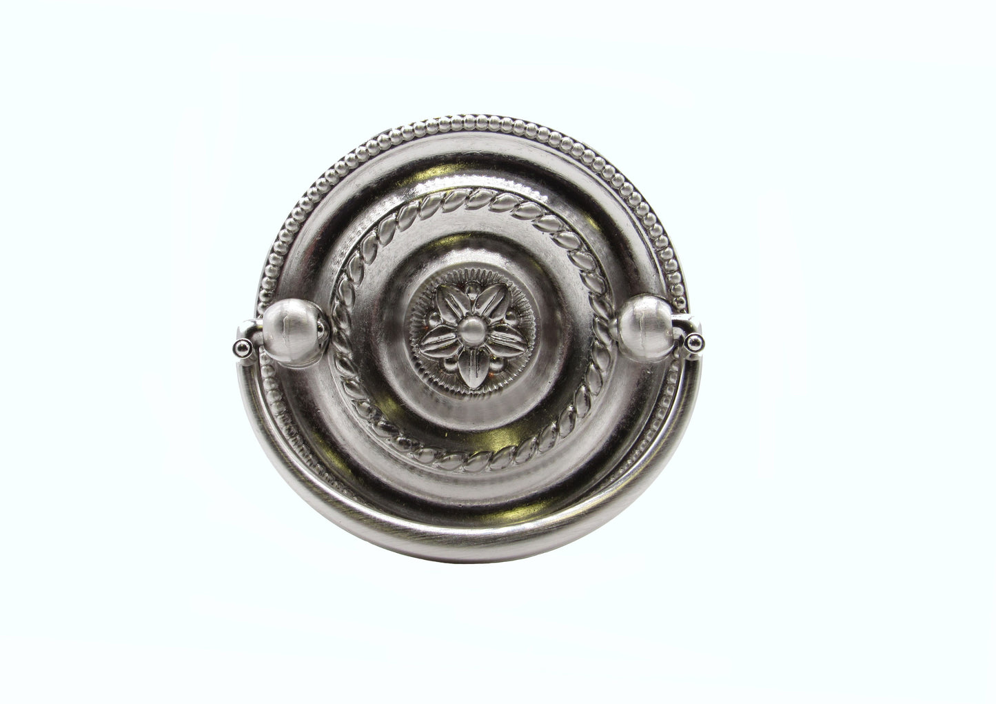 Tuscany 2-in Center to Center Round Satin Nickel Drop Cabinet Pull