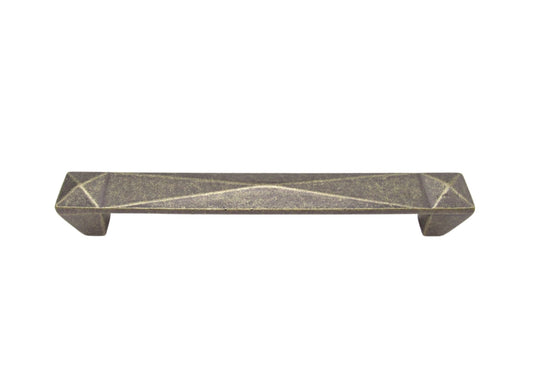 Pyramid 5" Center to Center Brass Ox Cabinet Pull