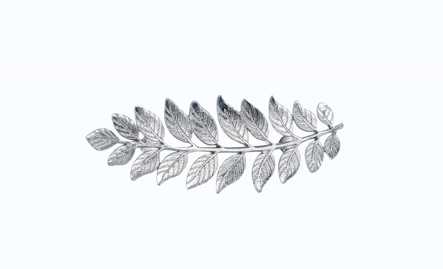 Fern Leaf Nickel Cabinet Pull